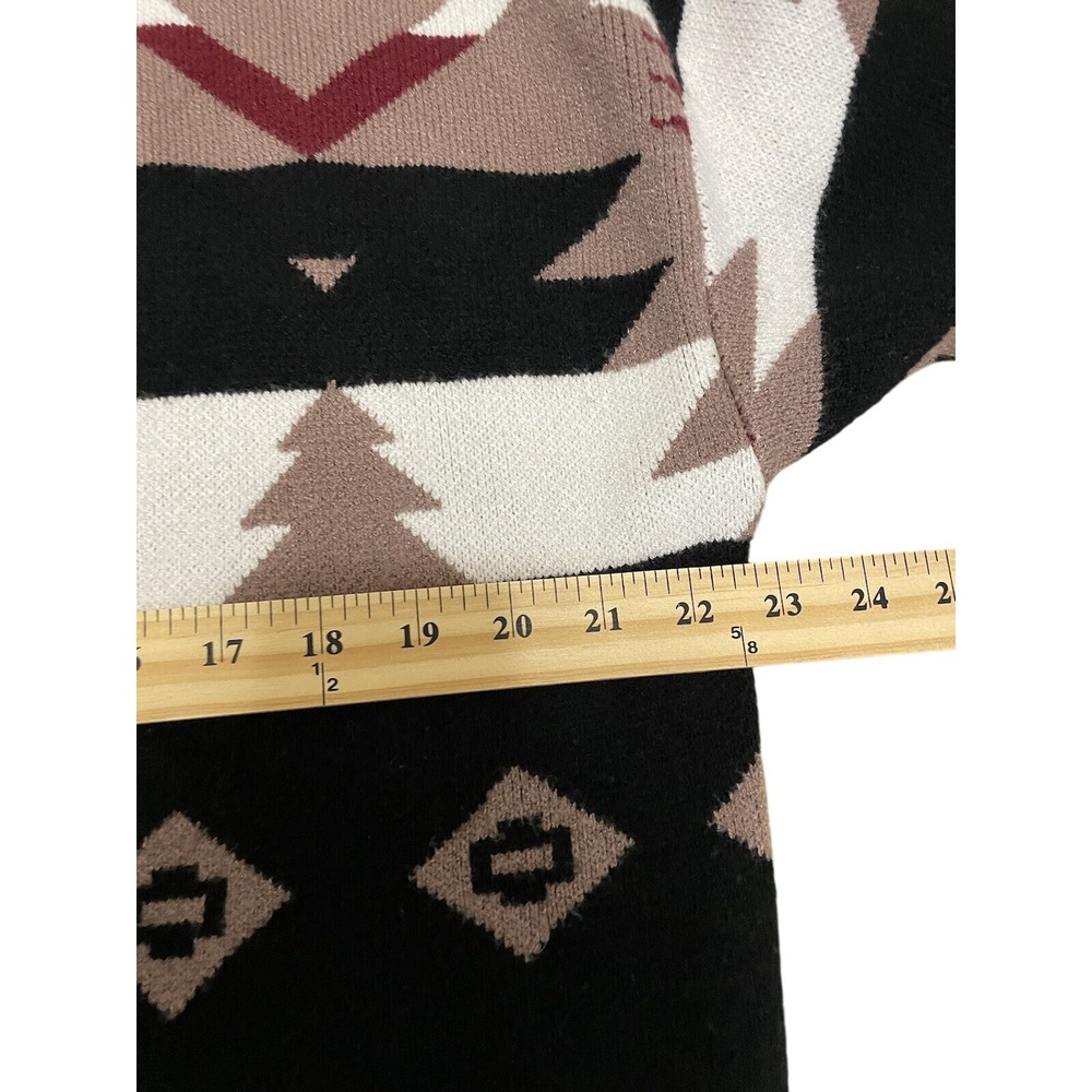 Twenty Ten Size Women S/M Aztec Print Open Front Cardigan Pockets Duster Sweater - Picture 4 of 10